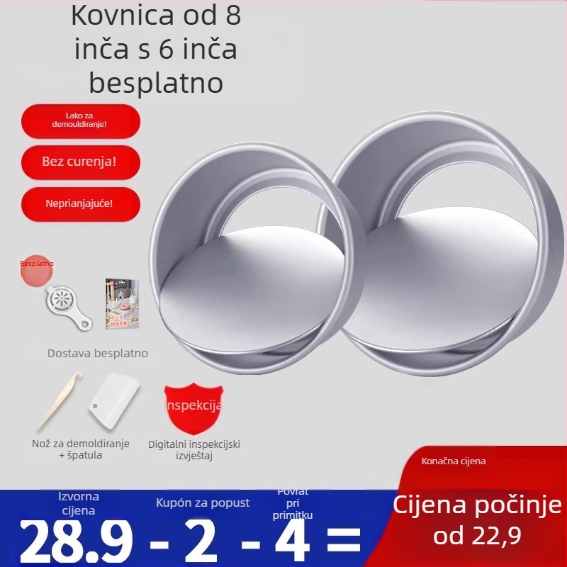 Enjoy the taste set oblika za čifon tortu s odvojivim dnom, ovalnog oblika, anodiziran