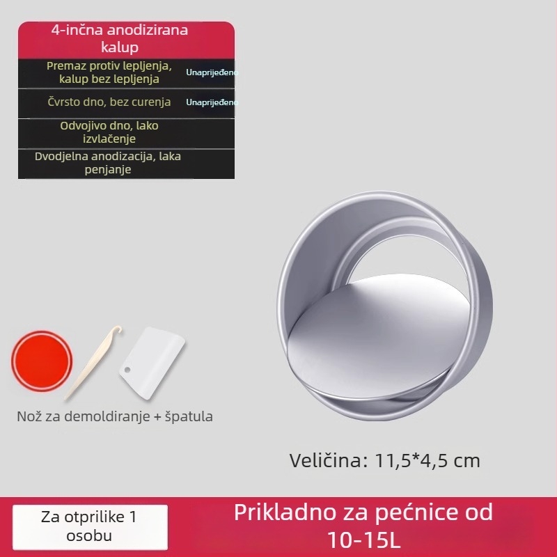 Enjoy the taste set oblika za čifon tortu s odvojivim dnom, ovalnog oblika, anodiziran