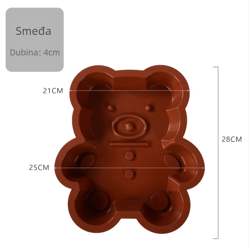 Nepravilnog oblika silikonska kalupa za kolače, silikon siguran za hranu, otporna na visoke temperature, pogodna za pećnicu