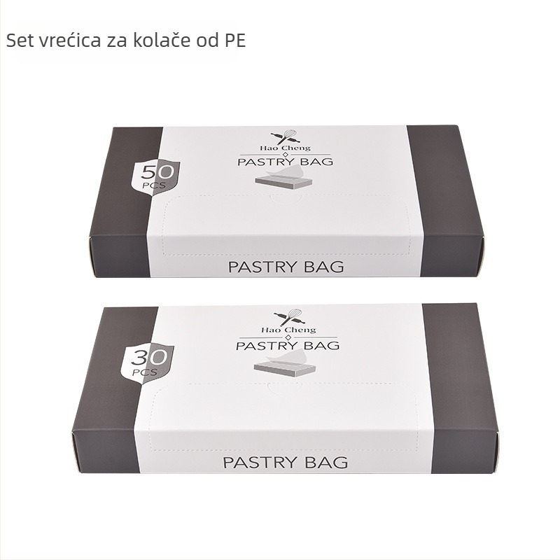 Set vrećica za ukrašavanje s nastavcima – u kutiji, alati za ukrašavanje torti za pečenje, materijali: PE i nehrđajući čelik, izlazak ljeto 2024.