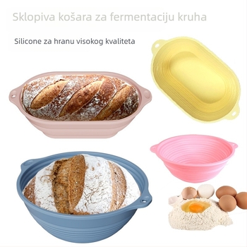 Košara za fermentaciju tijesta i kalup za pečenje – silikon prehrambene kvalitete – okrugli oblik