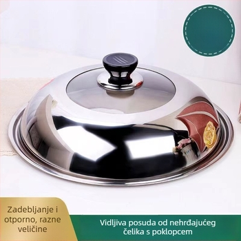 Poklop za wok od nehrđajućeg čelika, model ZHGG001, težina 1-3, Premium, moderno stil
