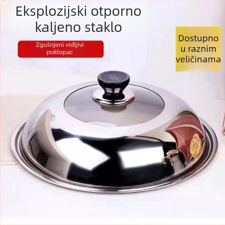 Poklop za wok od nehrđajućeg čelika, model ZHGG001, težina 1-3, Premium, moderno stil