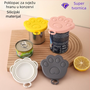 Poklop za konzervu za mačke, silikonски poklop za zatvaranje, univerzalni poklop za konzerve za kućne ljubimce, Magnificent brend, Stil: sladak, Tip stila: svježe i slatko, Ovlaštena privatna marka