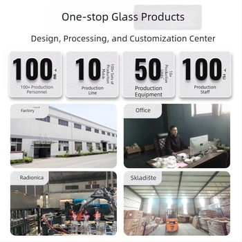 Prijenosna staklena čaša s poklopcem – nepropusna, otporna na visoke temperature, kompaktni kružni dizajn