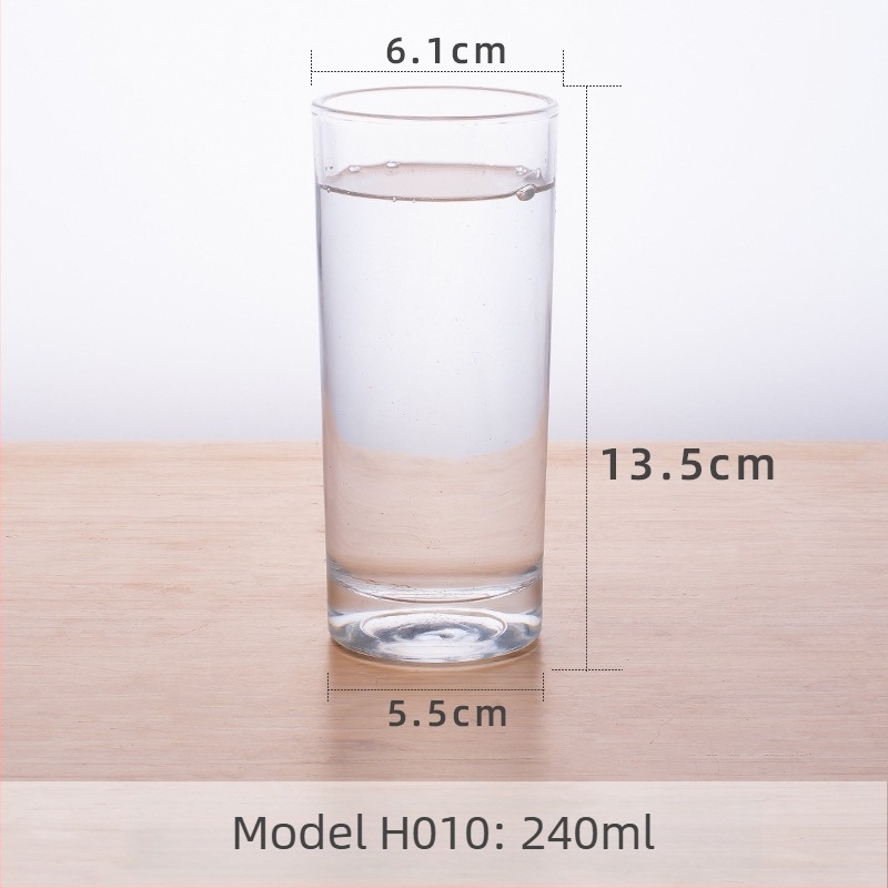 Staklena čaša za vodu od soda-lime stakla, jednovrstna, moderni minimalistički stil, otporna na visoke temperature, mogućnost prilagođavanja