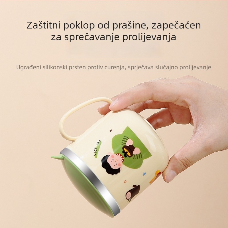 One Wheat dječja čaša za mlijeko od 316 nehrđajućeg čelika, sladak stil, otporna na padove