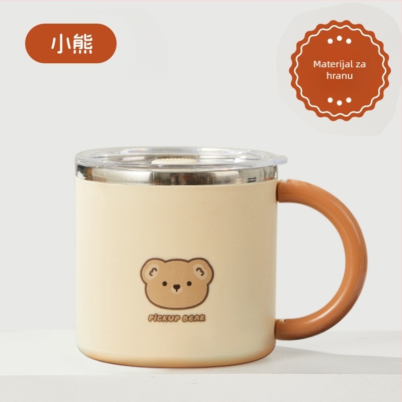 Šalica od nehrđajućeg čelika 304, dvostruka izolacija, poklopac, prijenosna