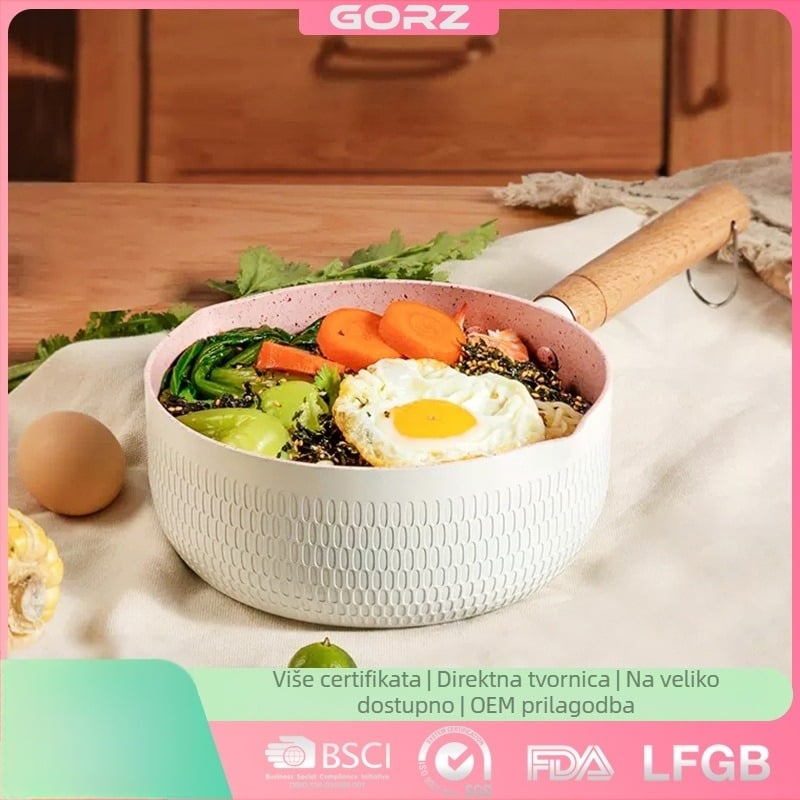 Gauz Maifan kamen neprijanjajući lonac za mlijeko za indukcijske štednjake