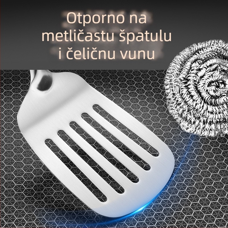 Meilun wok od nehrđajućeg čelika 316, višeslojno dno, staklena poklopac, neprianjajući premaz