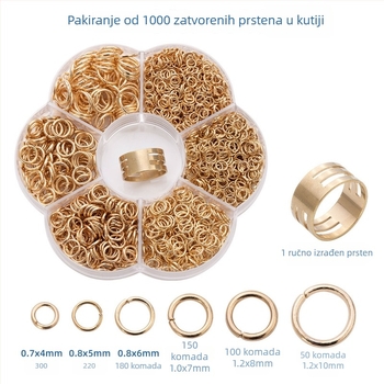 Kutijasti zatvoreni Jump Rings 4–10 mm za DIY nakit — Pengkai Jewelry