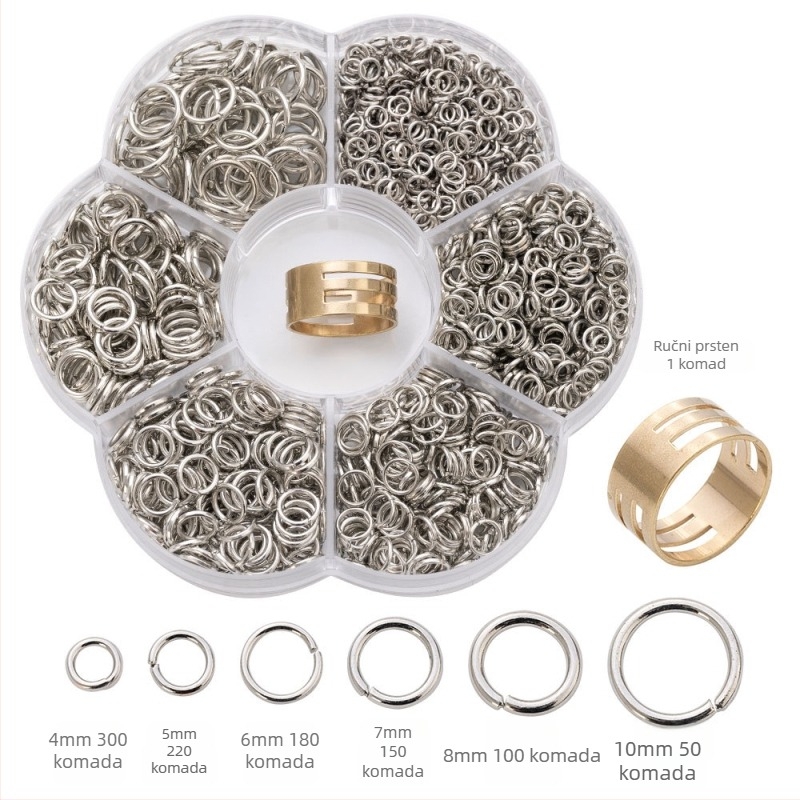 Kutijasti zatvoreni Jump Rings 4–10 mm za DIY nakit — Pengkai Jewelry