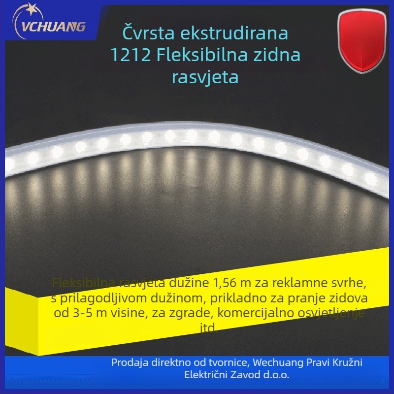 Vanjska vodootporna LED traka za pranje zidova, 18W, 2835 LED, 56/m, 30° snop