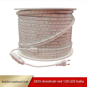 LED traka 2835, 220V, dvostruki red, 120 LED, Sanan LED čipovi