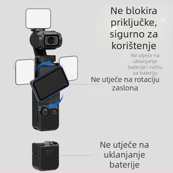 LED prilagodljivo osvjetljenje za DJI Pocket 3 (M01) – ručno vlog osvjetljenje, podesiva boja temperature 2500K-9900K, snaga ispod 10W pri 5V