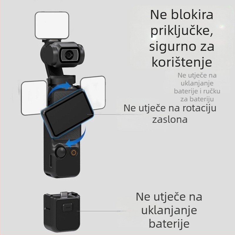 LED prilagodljivo osvjetljenje za DJI Pocket 3 (M01) – ručno vlog osvjetljenje, podesiva boja temperature 2500K-9900K, snaga ispod 10W pri 5V