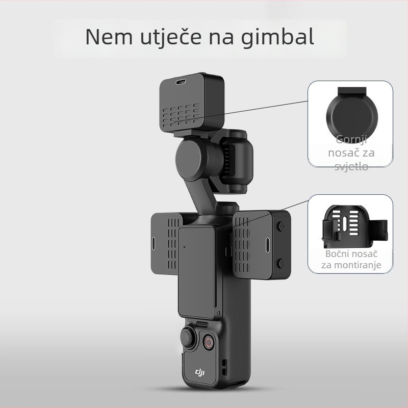 LED prilagodljivo osvjetljenje za DJI Pocket 3 (M01) – ručno vlog osvjetljenje, podesiva boja temperature 2500K-9900K, snaga ispod 10W pri 5V