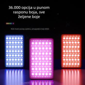 LED svjetlo za fotografiju i live streaming, prijenosni ručni panel, snaga 10-50W, 3.7V