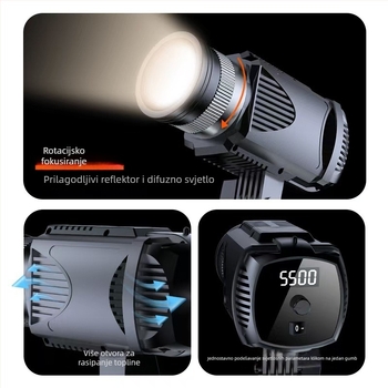 Digitalna rasvjeta za fotografiju, 40W visoke snage, studijska lampa s podesivom jasom i temperaturom boje 3000K–6000K