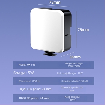 Mini osvjetljenje za selfie za pametni telefon, ručno LED osvjetljenje za livestream, 5V, 30 Power, Pocket Light