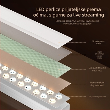 LED dopunska svjetiljka za livestream, podesiva jačina svjetla, 10–50W, 220V, vertikalna upotreba