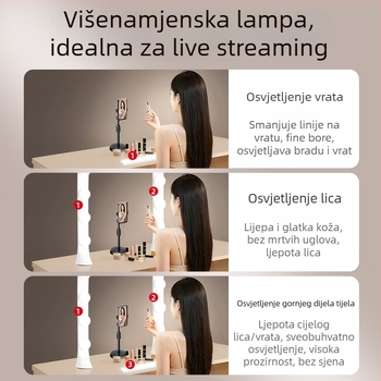 LED dopunska svjetiljka za livestream, podesiva jačina svjetla, 10–50W, 220V, vertikalna upotreba