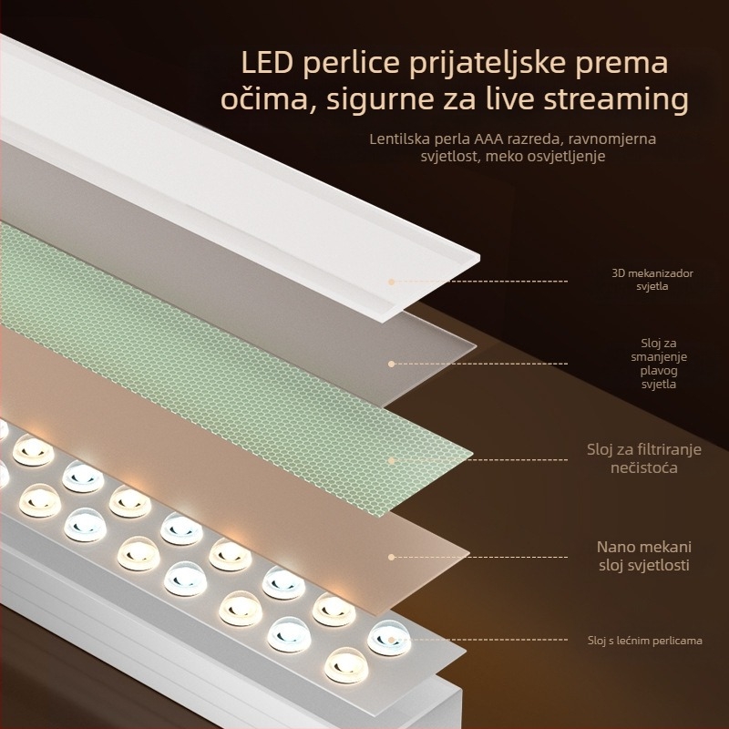 LED dopunska svjetiljka za livestream, podesiva jačina svjetla, 10–50W, 220V, vertikalna upotreba