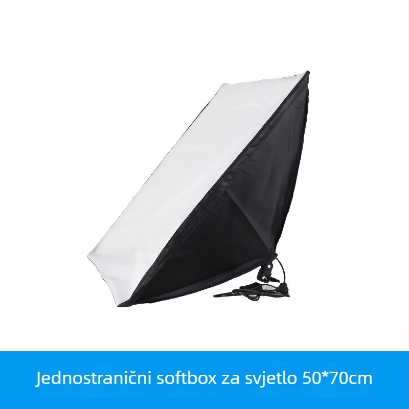Set rasvjete za fotografiju za Live streaming sa softboxom, E27 držač lampe, 110–220V, neovisno napajanje, podesiva jačina svjetla