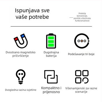 LED dopunsko svjetlo C05 s magnetskim držačem, trobojnom temperaturom boje, snaga <10W, 3,7V, stojno za fotografiju