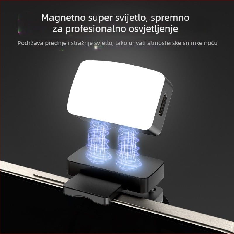 LED dopunsko svjetlo C05 s magnetskim držačem, trobojnom temperaturom boje, snaga <10W, 3,7V, stojno za fotografiju