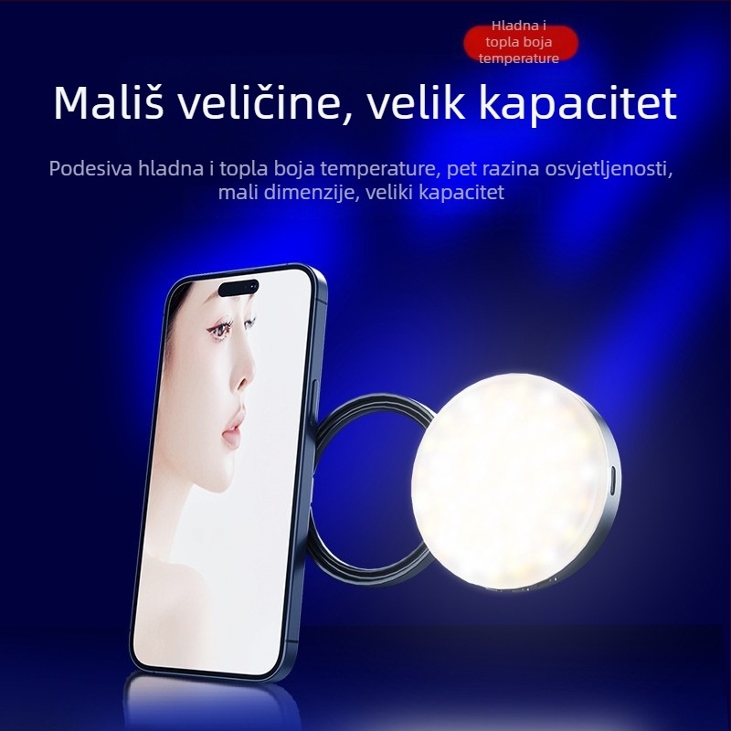 LED rasvjeta za mobitel – model Ysh126, prijenosna rasvjeta za fotografiju i live stream, tri temperature boje, 5V, manje od 10W, ručna upotreba