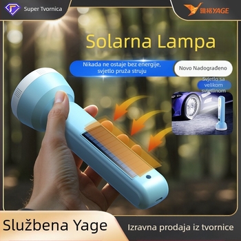 Yagrids LED mini punjiva svjetiljka s ručnim punjenjem, 1500 mAh baterija, 360° okret, domet zrake do 500 m