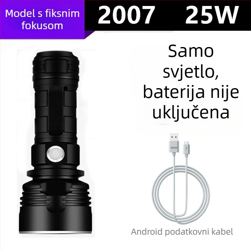 P70 LED svjetiljka, 50W, 6800mAh, domet do 500 m, aluminijska legura, USB punjenje