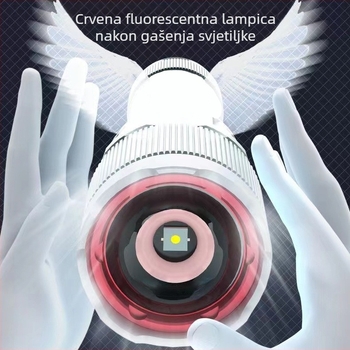 LED baterijska svjetiljka Eagle Eye od aluminijske legure, 30W, baterija 5000mAh, 360° okretna glava, optični zoom, domet preko 500 m
