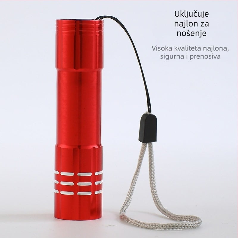 Mini ručna baterijska svjetiljka, kućište od aluminijske legure, LED 5W, IPX4, domet 100 m