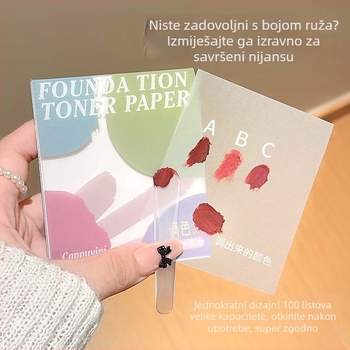 Capavine Jednokratne prozirne kartice za šminku za testiranje noktiju, ruž za usne i tekući puder – 100 listova