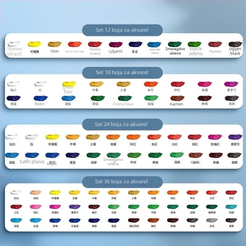 Deli set gouache i akvarel, pakiranje 12/18/24