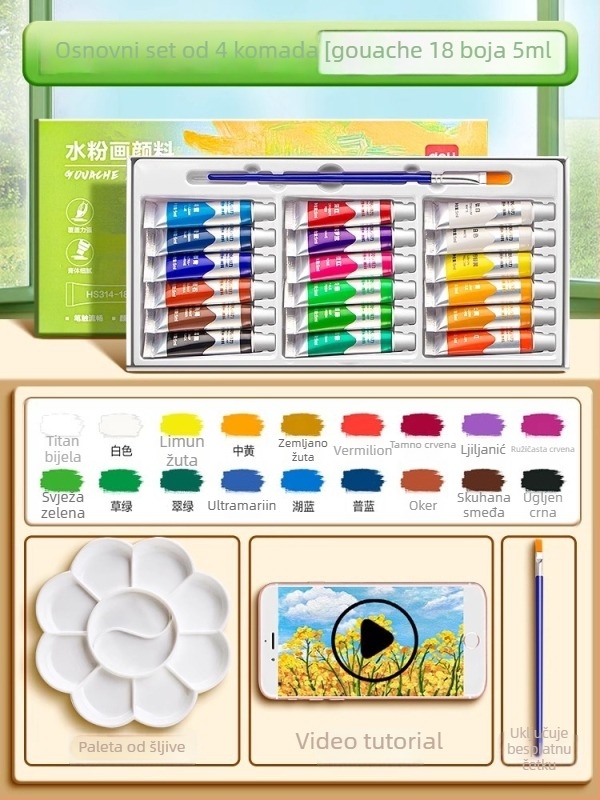 Deli set gouache i akvarel, pakiranje 12/18/24