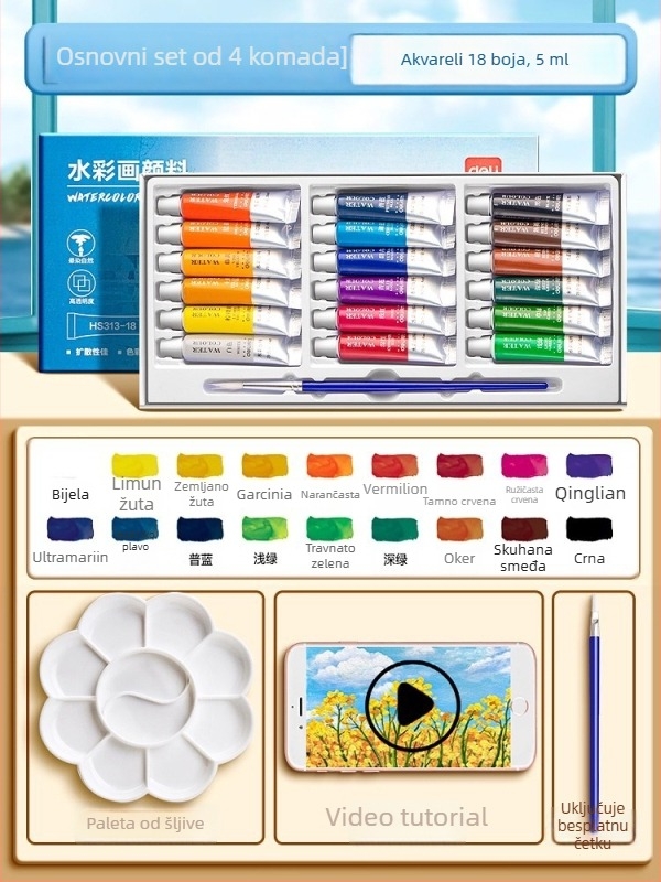Deli set gouache i akvarel, pakiranje 12/18/24
