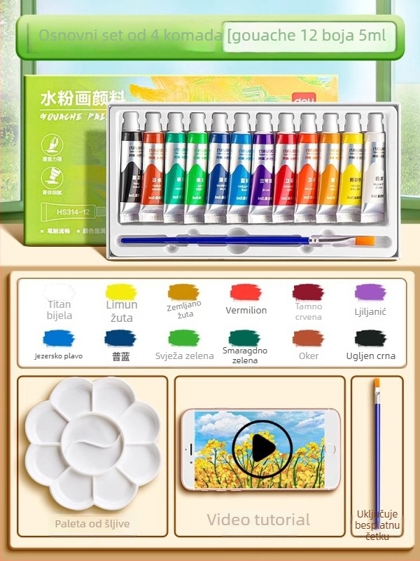 Deli set gouache i akvarel, pakiranje 12/18/24