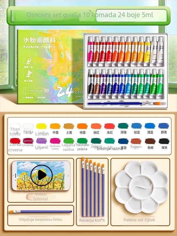 Deli set gouache i akvarel, pakiranje 12/18/24