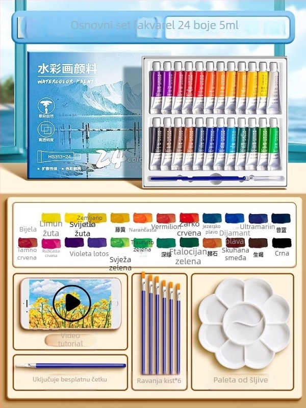 Deli set gouache i akvarel, pakiranje 12/18/24