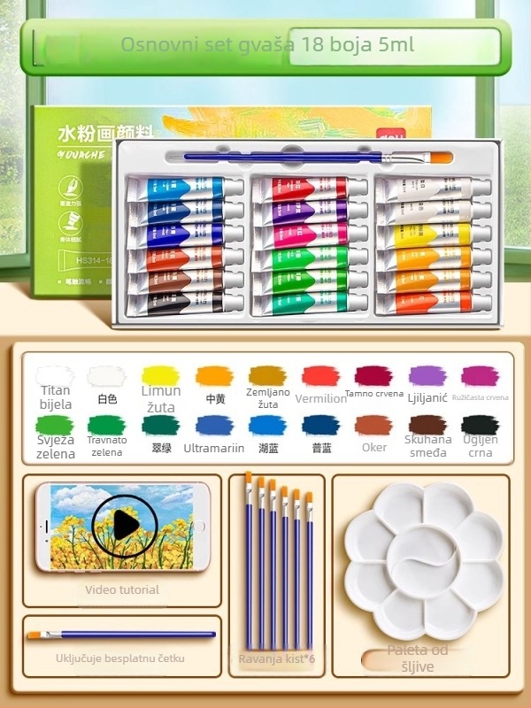 Deli set gouache i akvarel, pakiranje 12/18/24
