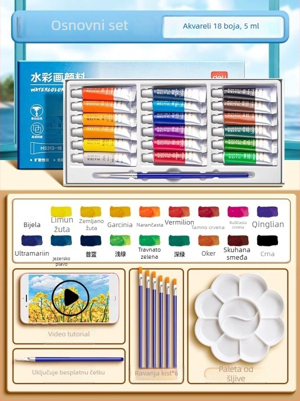 Deli set gouache i akvarel, pakiranje 12/18/24