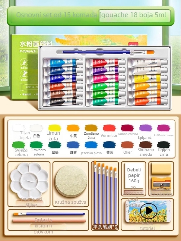 Deli set gouache i akvarel, pakiranje 12/18/24