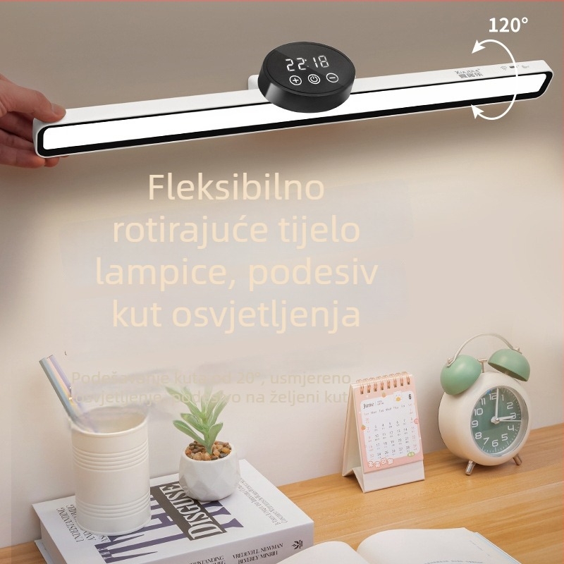 Stolna lampa s vremenom i zaštitom vida — magnetska lampica za učenje, LED lampica s baterijom, 7W, daljinsko upravljanje, CRI ≥90, CE certifikat