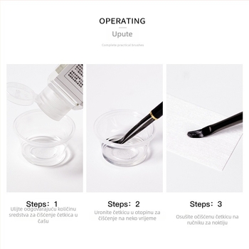 100 jednokratnih čašica za pranje manikuralnih četkica, s graviranim cvjetnim dizajnom, plastična PP kutija za pohranu nakita