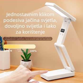 Skuljena stolna lampa s digitalnim zaslonom, ugrađena baterija i funkcija Power Bank, dodirno upravljanje, ABS sjenilo, CRI ≥ 90