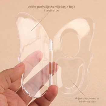 Sklopiva prozirna paleta za temeljni puder — 33 g, ploča za miješanje i skladištenje za profesionalne vizažiste