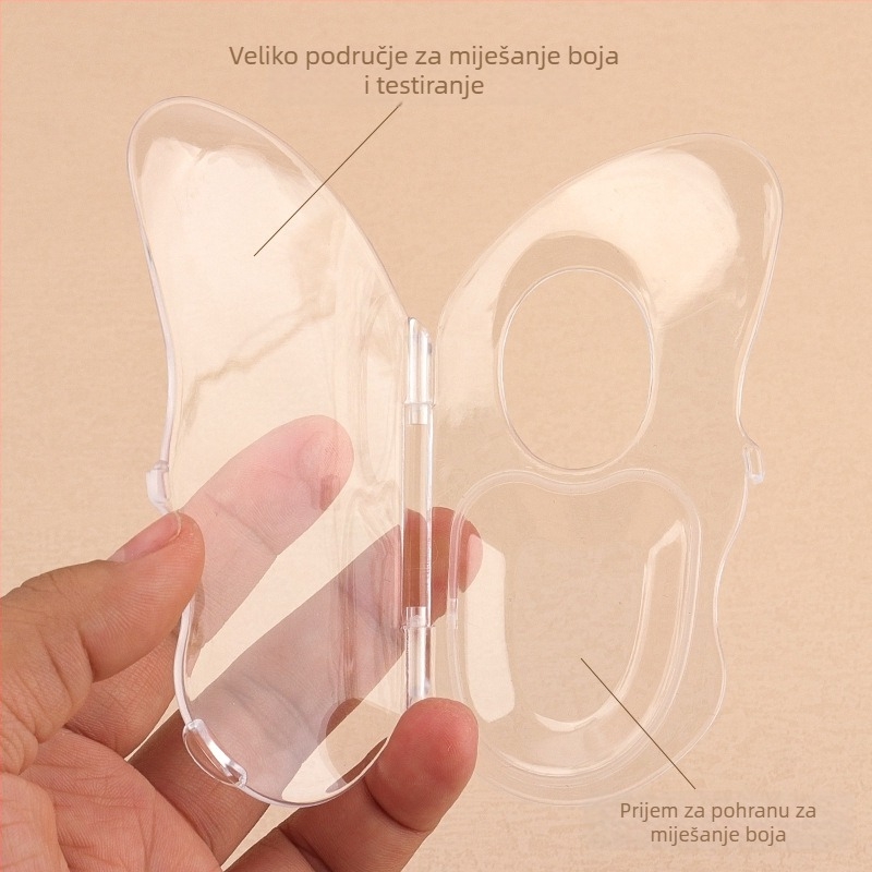 Sklopiva prozirna paleta za temeljni puder — 33 g, ploča za miješanje i skladištenje za profesionalne vizažiste